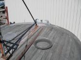 The foredeck  features the original cast fairlead.