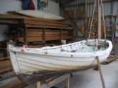 The dinghy at the Wooden Boat School made ready for a lines lifting excercise in 2005