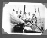 Unidentified local residents from Lord Howe Island aboard MALUKA in the lagoon in late 1934