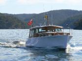 SEAWAVE on the Hawkesbury River, home waters for many Halvorsen craft