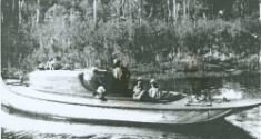 PADDY MCCANN in the late 1920s on the Gippsland Lakes.