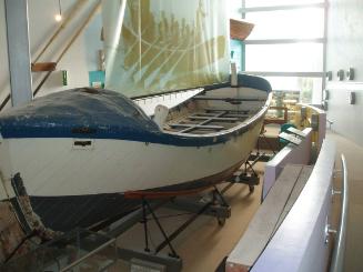 The lifeboat on display at the Portland Maritime Discovery Centre in 2008