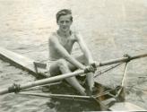 Barry Green in his championship days as a sculler in the 1940s and 50s