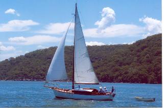FAERIE sailing on Pittwater NSW in 2007.