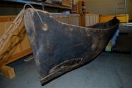 Bow detail of the dugout canoe