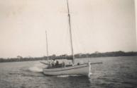 MALLANA approaching the foreshore jetty at Paynesville on the Gippsland lakes in 1954. Raymond …