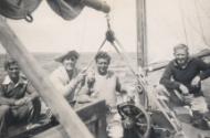 L to R: Ian Wilson, Brian Mentiplay, Keith Johnstone and  Leigh Robinson on board MALLANA for a…