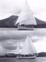 KATHLEEN GILLETT in 1971 sailing on Rabaul Harbour PNG uring a Sunday race