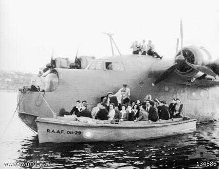 RAAF 011-29 in Rose Bay during World War II