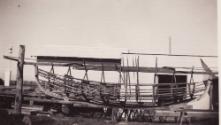 The surf boat under construction in 1944