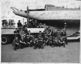 Graduating 14th and 15th intake of Naval Shipwright Aprrentices pose in front of NIRIMBA at  HM…