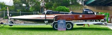 THE STING on display at the Goolwa Wooden Boat Festival, 2011