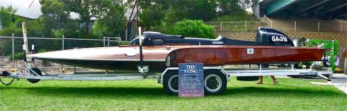 THE STING on display at the Goolwa Wooden Boat Festival, 2011