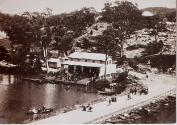 the HC Press boatshed and hire business at Audley NSW in the late 1890s
