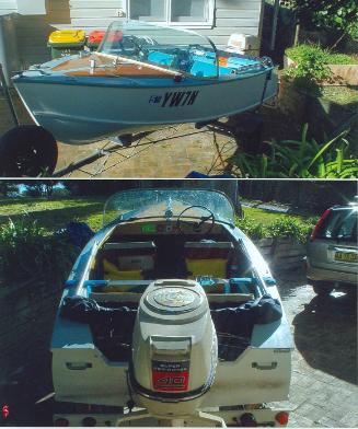 Two views of the VAL design speedboat