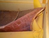 Bow view of the Northern Territory Sewn Bark Indigenous Canoe